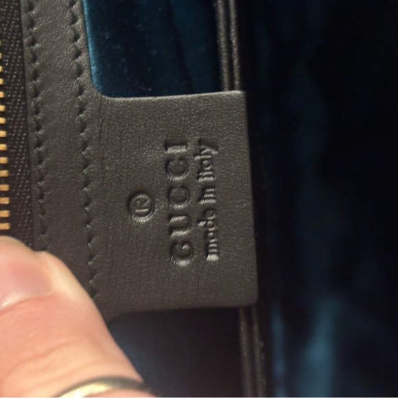 GUCCI GG Ophidia Sherry Line Medium Red Suede & Black Patent Leather Crossbody - Picture 10 of 15